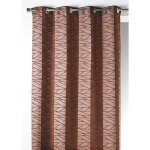 Homemaison - rideau en jacquard � rayures verticales 'fun' marron chocolat 135x260 cm