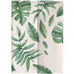 Rideau japonais enfant 85x120 cm avec impression feuilles vertes pour porte ou s�paration de chambre