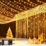Rideau lumineux 100m 600 led guirlande lumineuse mariage avec transformateur, timer, 8 modes �tanche ...