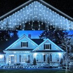 Rideau lumineux ext�rieur, 4m 240 leds guirlande lumineuse exterieure, 8 modes rideau lumineux int�rieur, ...