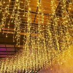 Rideau lumineux led effet cascade, tanche, idal pour les jardins intrieurs et extrieurs, les mariages ...
