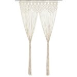 Vidaxl ? rideau de porte en macram� 140x240 cm ? coton lavable � 30 �c ? design fait main ? id�al pour ...