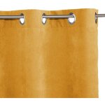 Atmosphera - rideau mmories jaune moutarde 140x260cm crateur d'intrieur