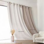 Rideau naturel en 100% lin blanc 135x260 cm
