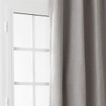 Homemaison - rideau obscurcissant et isolant � galon fronceur gris clair 140x260 cm