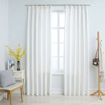 Rideaux occultants avec crochets 2 pcs blanc cass� 140x175 cm