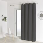 Homemaison - rideau occultant ignifugé non feu m1 gris foncé 140x260 cm Homemaison - rideau occultant ignifugé non feu m1 gris foncé 140x260 cm