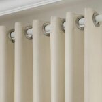 Rideau occultant � isolation phonique monobloc perfor� avec ?illet de tige t�lescopique gratuit (beige) ...