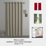 Rideau occultant, obscurcissant & isolant contre le froid, rideau doublé polaire 140x260 cm, thermique, ... Rideau occultant, obscurcissant & isolant contre le froid, rideau doublé polaire 140x260 cm, thermique, ...