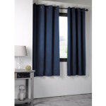 Rideau occultant uni 210gr / m2 bleu marine 135x180 cm