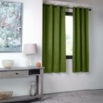 Rideau occultant uni 210gr / m2 vert olive 135x180 cm