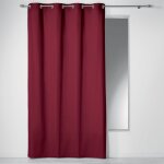 Rideau a oeillets 140 x 240 cm coton uni panama bordeaux Rideau a oeillets 140 x 240 cm coton uni panama bordeaux