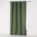 Douceur d'intérieur - rideau à ?illets 140 x 280 cm en microfibre unie ? absolu kaki ? grande hauteur ... Douceur d'intérieur - rideau à ?illets 140 x 280 cm en microfibre unie ? absolu kaki ? grande hauteur ...