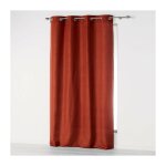 Rideau à ?illets 140 x 280 cm en microfibre unie ? absolu terracotta ? grande hauteur Rideau à ?illets 140 x 280 cm en microfibre unie ? absolu terracotta ? grande hauteur