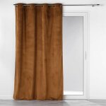 Douceur d'int�rieur - rideau � oeillets 140 x 260 cm velours c�tel� casual camel