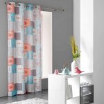 Rideau a oeillets imprime microfibre scandi 140 x 240 cm