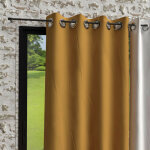 Rideau � oeillets en microfibre lav�e135x250 cm boheme moutarde, par soleil d'ocre