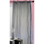 Rideau organza all over motifs fantaisies gris clair 140x240 cm Rideau organza all over motifs fantaisies gris clair 140x240 cm