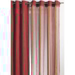Homemaison - rideau en organza à rayures verticales rouge orangé 140x260 cm Homemaison - rideau en organza à rayures verticales rouge orangé 140x260 cm