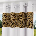 Soleil d ocre - rideau � oeillets en coton 135x250 cm mayline, par soleil d'ocre