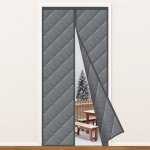 Rideau porte magn�tique, isolation thermique, 90x210cm, protection contre le froid, imperm�able, coupe ...