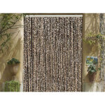 Rideau de porte tresses polyester avec feuillage artificiel samana, blanc, 90 x 200 cm - morel