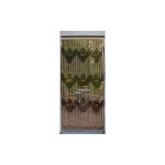 Rideau de porte � lani�res de perles en bois 90 x 200 cm ? brun ? installation facile ? anti - insectes ...