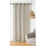 Rideau à rayure naturel davina - 145x275cm - lin Rideau à rayure naturel davina - 145x275cm - lin