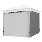 Rideaux (set de 4 toiles) pour tonnelle de jardin toolport sunset classic 3x3 m, gris perle