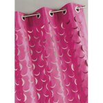 Rideau en taffetas léger découpe laser rose blush 140x260 cm Rideau en taffetas léger découpe laser rose blush 140x260 cm