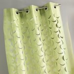 Rideau en taffetas léger découpe laser vert tilleul 140x260 cm Rideau en taffetas léger découpe laser vert tilleul 140x260 cm