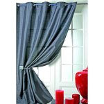 Homemaison - rideau en taffetas shantung - effet soie noir 140x260 cm Homemaison - rideau en taffetas shantung - effet soie noir 140x260 cm