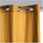 Rideau tamisant panama jaune moutarde 140x260cm avec ?illets atmosphera créateur d'intérieur Rideau tamisant panama jaune moutarde 140x260cm avec ?illets atmosphera créateur d'intérieur