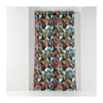 Homemaison - rideau a oeillets 140 x 240 cm coton imprim� rythmo orange