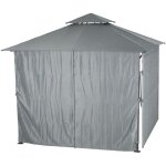 Rideaux pour tonnelle amalya ardoise 3x3m en polyester - hespéride Rideaux pour tonnelle amalya ardoise 3x3m en polyester - hespéride