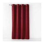 Douceur d'int�rieur - rideau touch� peau de p�che 140 x 240 cm su�dine sultane bordeaux