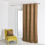 Rideau uni en suédine - effet daim et velours beige 140x260 cm Rideau uni en suédine - effet daim et velours beige 140x260 cm