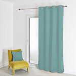 Homemaison - rideau uni en suédine - effet daim et velours turquoise 140x260 cm Homemaison - rideau uni en suédine - effet daim et velours turquoise 140x260 cm