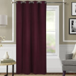 Homemaison - rideau occultant et thermique chin bordeaux 140x260 cm