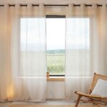 Rideau voilage 100% lin fluide naturel 140x260 cm Rideau voilage 100% lin fluide naturel 140x260 cm