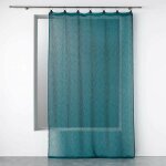 Rideau voilage � anneaux 'linka' 140x240cm bleu