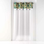 Rideau voilage  ?illets 'bohoflora' 140x240cm jaune