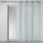 Rideau voilage � ?illets 'constelline' 140x240cm bleu