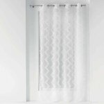 Rideau voilage � ?illets 'dany' 140x240cm blanc