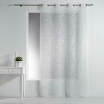 Paris prix - rideau voilage � ?illets 'petite fleur' 140x240cm blanc