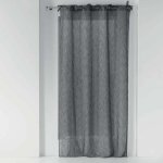 Paris prix - rideau voilage  nouettes 'charlotte' 140x240cm anthracite