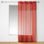 Paris prix - rideau voilage � oeillets 'sahara top' 140x240cm terracotta