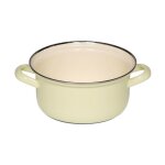 Riess - kelomat - riess classic pastell casserole avec bord chrom� �16cm, 1 litre pastel - jaune induction ...