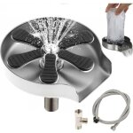 Rinceur de verre pour �vier de cuisine, rinceur de verre en acier inoxydable, nettoyant pour bouteilles ...