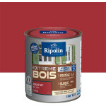 Ripolin - peinture pour bois intrieur et extrieur - satin - 0, 5l - rouge vif ral 3031